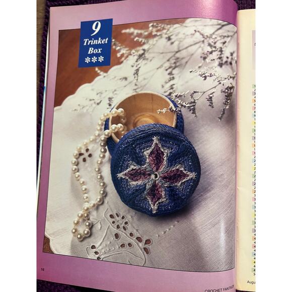 Crocheted fantasy pattern book 1998 sweater bag afgan - Picture 8 of 15